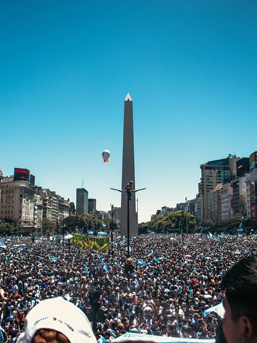 Il 20 dicembre 2022 all'Obelisco, per accogliere i campioni