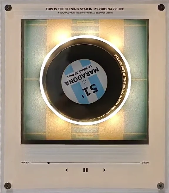 The VINILAZO frame with your team's disc in the middle